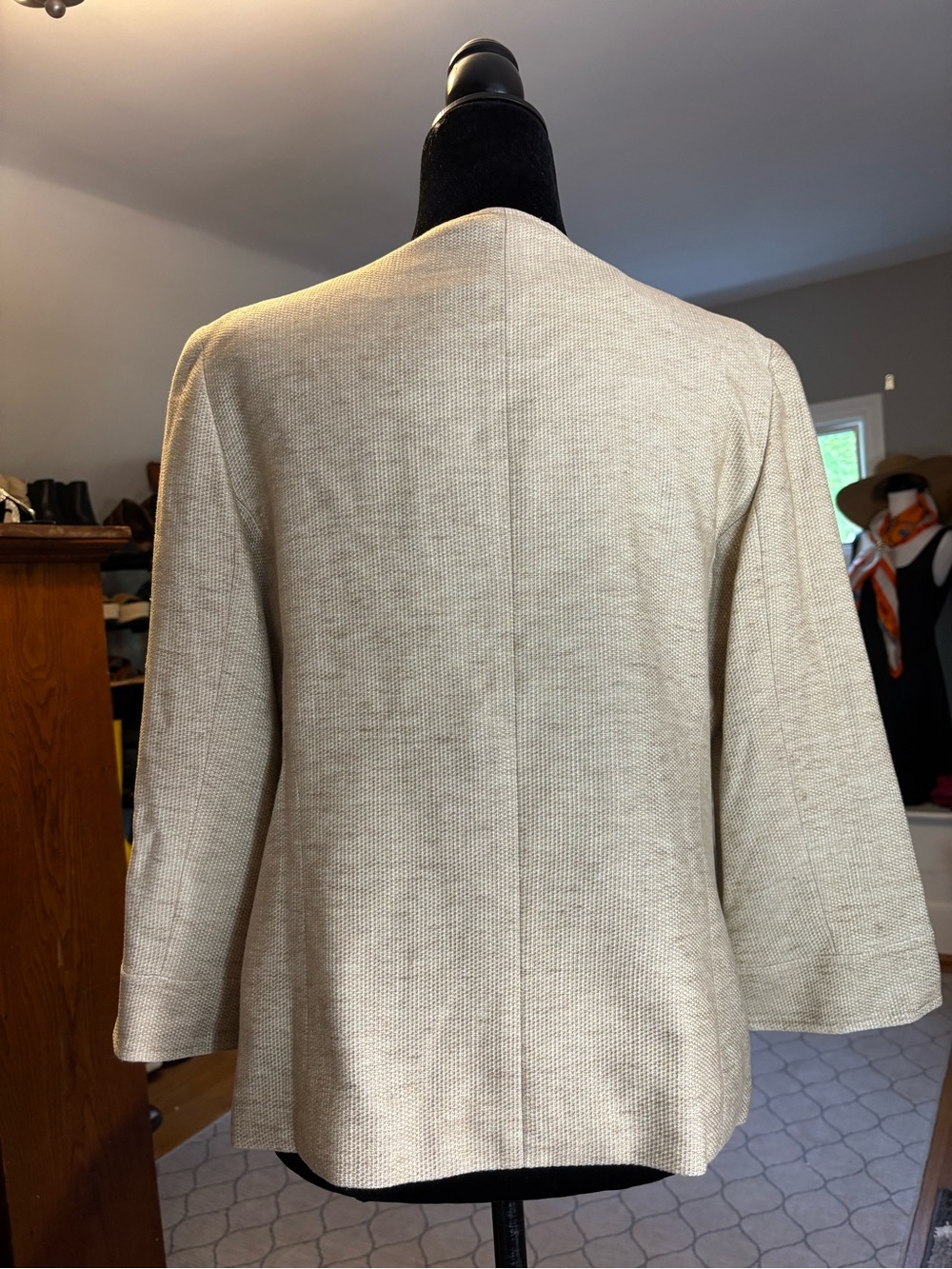 Lafayette 148 New York | Wool-Linen Double-Breasted Jacket | Size 10 - Picture 6 of 6